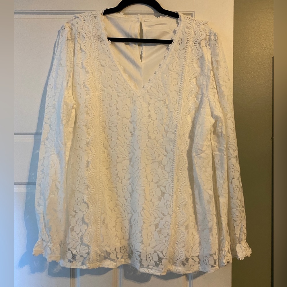 Lace Crochet Boho Blouse